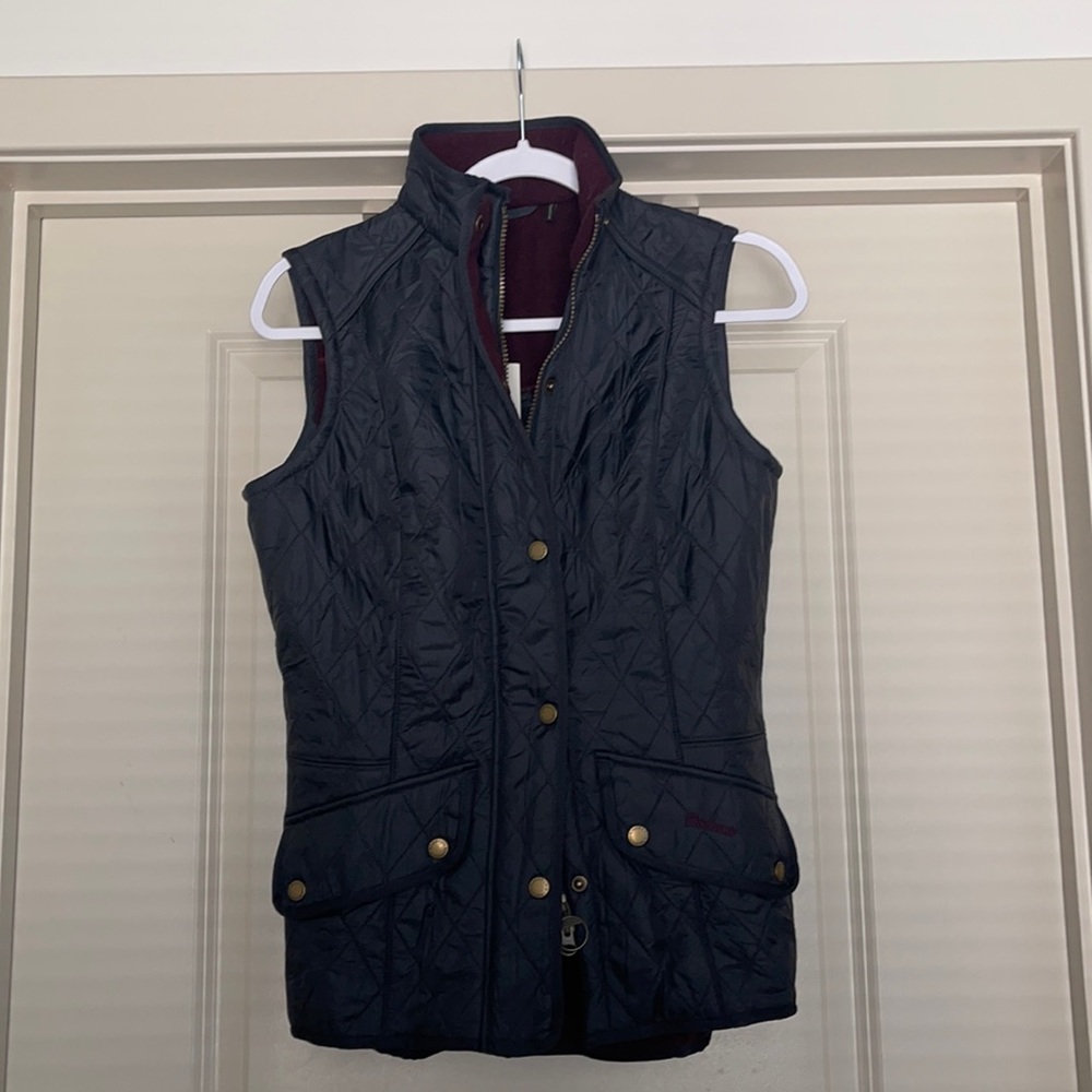 NWT Navy Barbour Cavalry Gilet Vest UK 10 US 6